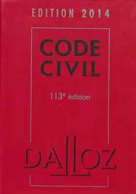 Couverture du produit · Code civil 2014 - 113e éd.