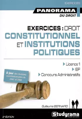 Couverture du produit · Exercices Droit Constitutionnel et Institutions Politiques 2 Edt