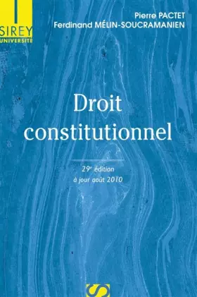 Couverture du produit · Droit constitutionnel