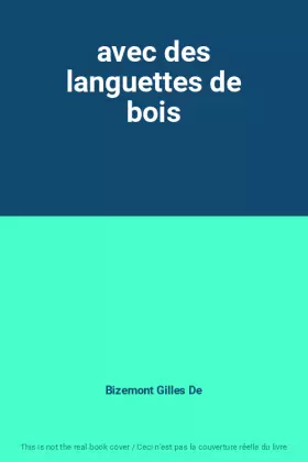 Couverture du produit · avec des languettes de bois
