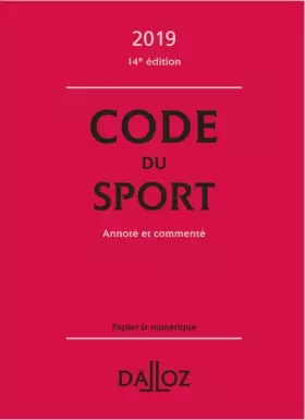 Couverture du produit · Code du sport: Annoté et commenté