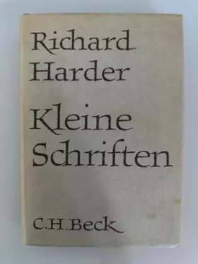 Couverture du produit · Kleine Schriften. Herausgegeben von Walter Marg.