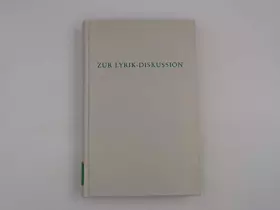 Couverture du produit · Zur Lyrik-Diskussion (Wege der Forschung)