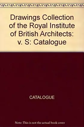 Couverture du produit · Drawings Collection of the Royal Institute of British Architects