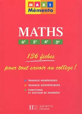 Couverture du produit · Maths 6e, 5e, 4e, 3e