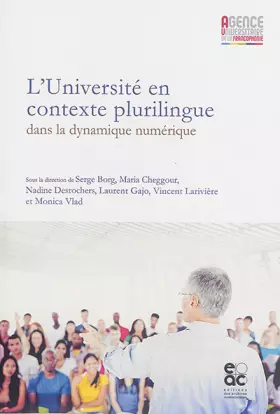 Couverture du produit · L'Université en contexte plurilingue dans la dynamique numérique
