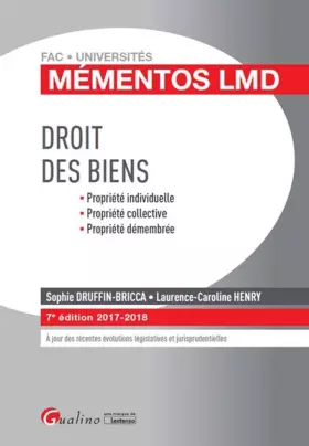 Couverture du produit · Droit des biens
