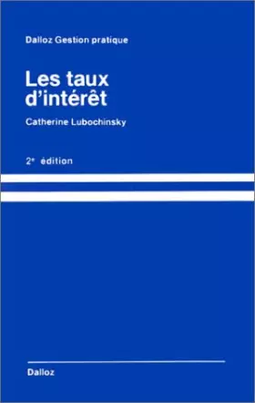 Couverture du produit · Les taux d'interets - deuxième édition