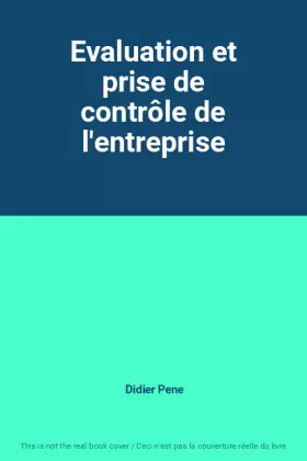 Couverture du produit · Evaluation et prise de contrôle de l'entreprise