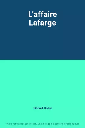 Couverture du produit · L'affaire Lafarge
