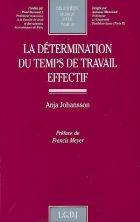Couverture du produit · La détermination du temps de travail effectif