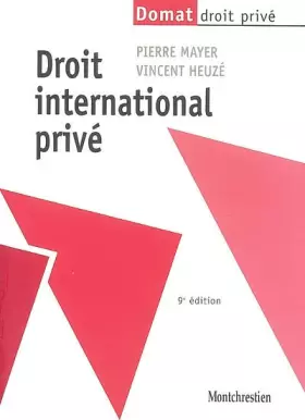 Couverture du produit · Droit international privé