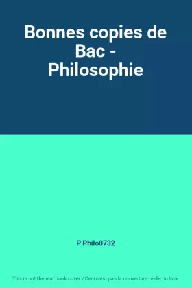 Couverture du produit · Bonnes copies de Bac - Philosophie