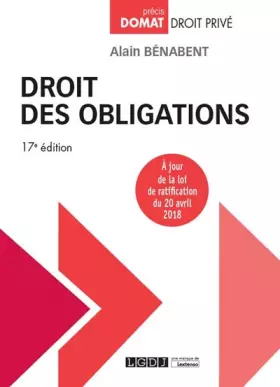 Couverture du produit · Droit des obligations