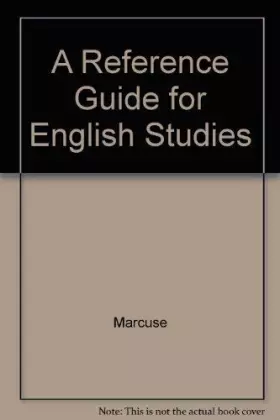 Couverture du produit · A Reference Guide for English Studies