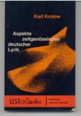 Couverture du produit · Aspekte zeitgenössischer deutscher Lyrik