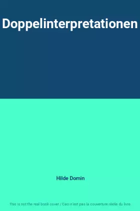 Couverture du produit · Doppelinterpretationen