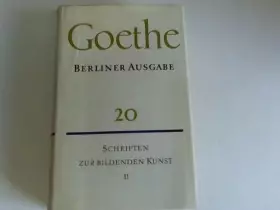 Couverture du produit · Goethe. Berliner Ausgabe 20. Kunsttheoretische Schriften und Übersetzungen
