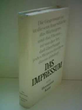 Couverture du produit · Hermann Kant: Das Impressum