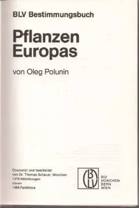 Couverture du produit · Pflanzen Europas.