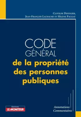 Couverture du produit · Code général de la propriété des personnes publiques