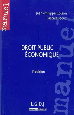Couverture du produit · Droit public économique