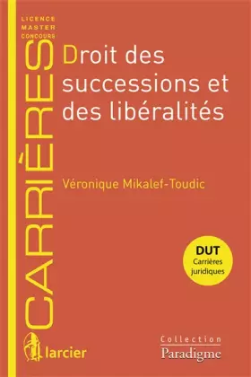 Couverture du produit · Droit des successions et des libéralités