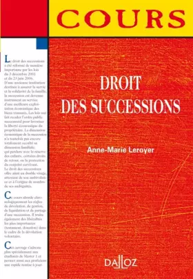 Couverture du produit · Droit des successions - 1ère éd.