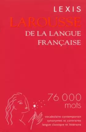Couverture du produit · Lexis Larousse de la langue française