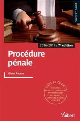 Couverture du produit · Procédure pénale - Tout le cours - 2016-2017