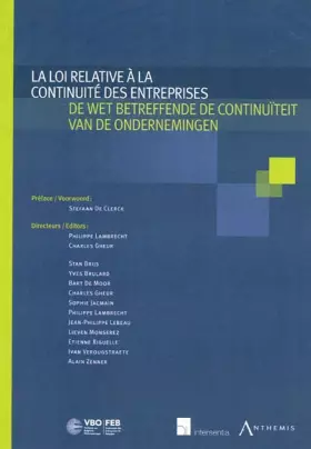 Couverture du produit · la loi relative à la continuité des entreprises