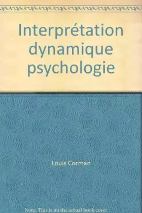 Couverture du produit · L'Interprétation dynamique en psychologie
