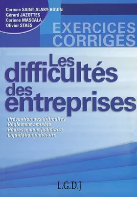 Couverture du produit · Les difficultés des entreprises, exercices et corrigés