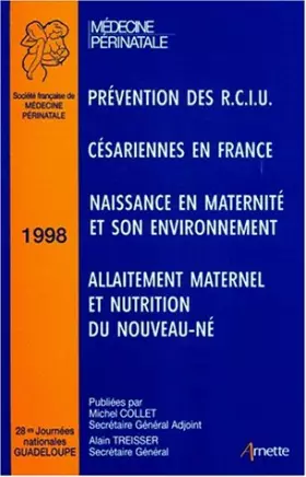 Couverture du produit · 28es Journées nationales de médecine périnatale, Guadeloupe, 1998