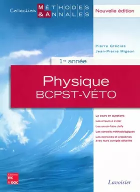 Couverture du produit · Physique 1re année BCPST-Véto
