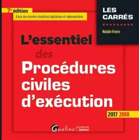 Couverture du produit · L'essentiel des procédures civiles d'exécution