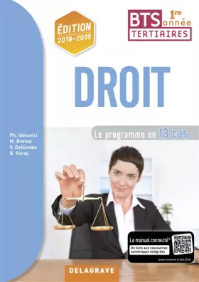 Couverture du produit · Droit 1re année BTS (2018) - Pochette élève: Le programme en 13 cas