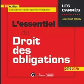 Couverture du produit · L'essentiel du Droit des obligations: Intègre les dispositions de la loi du 23 mars 2019 de programmation 2018-2022 et de réfor
