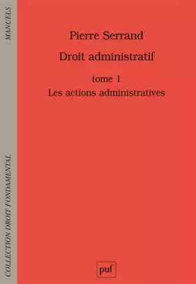 Couverture du produit · Droit administratif