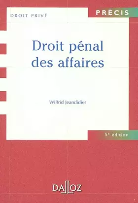 Couverture du produit · Droit pénal des affaires