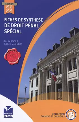Couverture du produit · Fiches de synthèse de droit pénal spécial