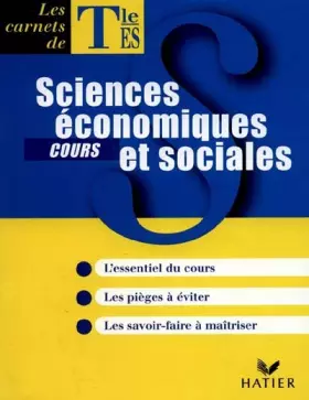 Couverture du produit · Sciences économiques et sociales - terminales ES, carnet de cours