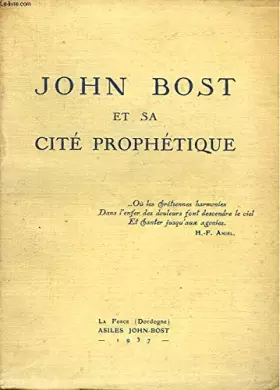 Couverture du produit · John bost et sa cité prophétique