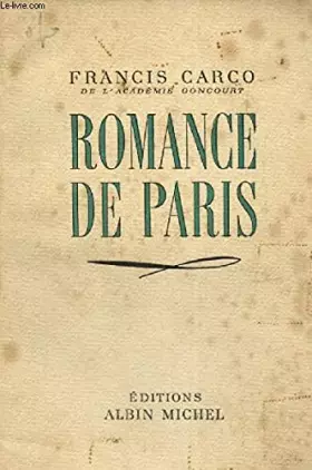 Couverture du produit · Romance de Paris
