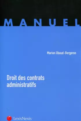 Couverture du produit · Droit des contrats administratifs