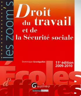 Couverture du produit · Droit du travail et de la sécurité sociale