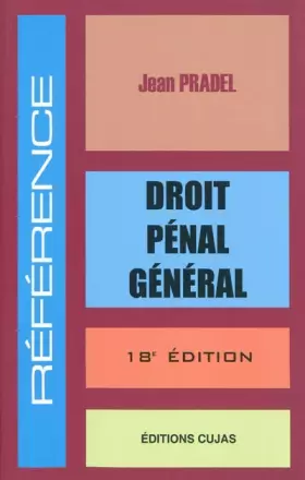 Couverture du produit · Droit pénal général