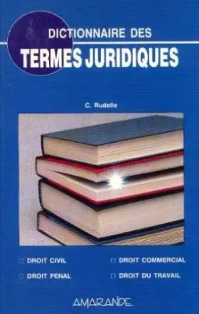 Couverture du produit · Dictionnaire des termes juridiques