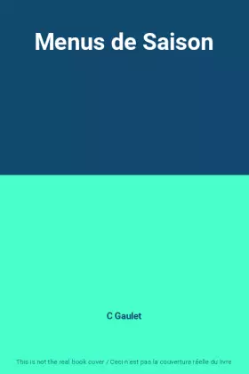 Couverture du produit · Menus de Saison