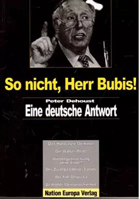 Couverture du produit · So nicht, Herr Bubis - Eine deutsche Antwort